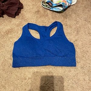 blue sports bra